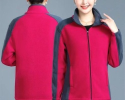 拼色搖粒絨外套