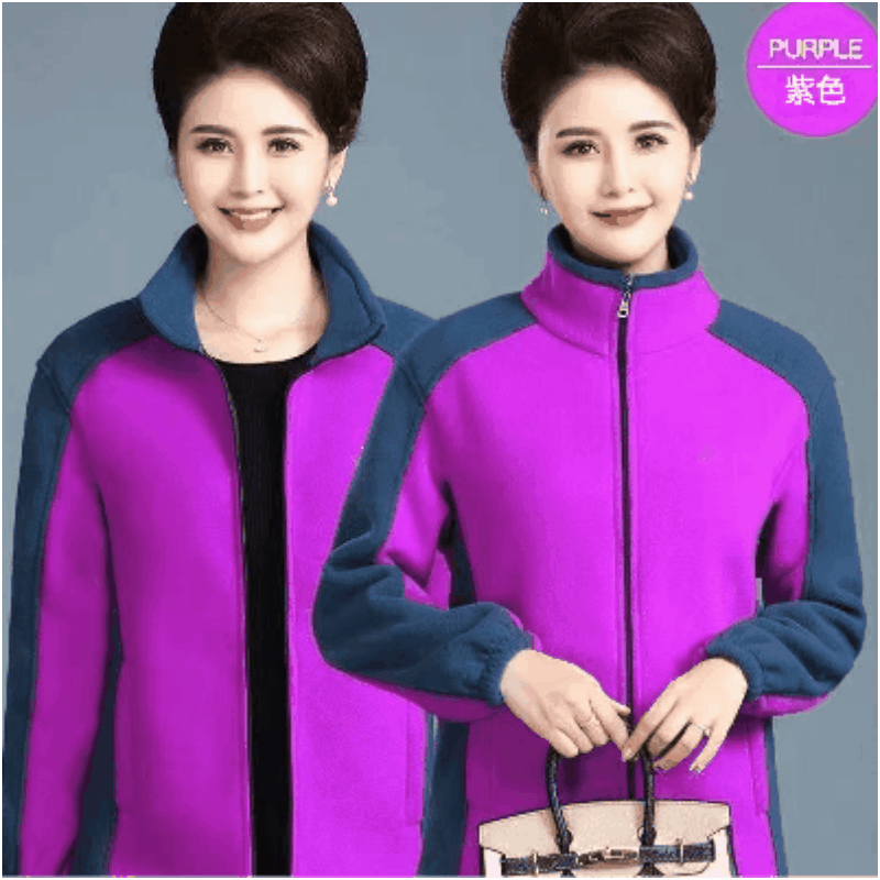 拼色搖粒絨外套