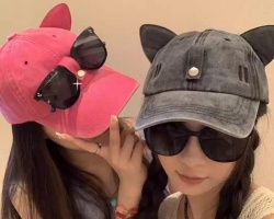 墨鏡貓耳鴨舌帽