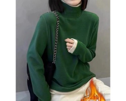 德絨高領假兩件